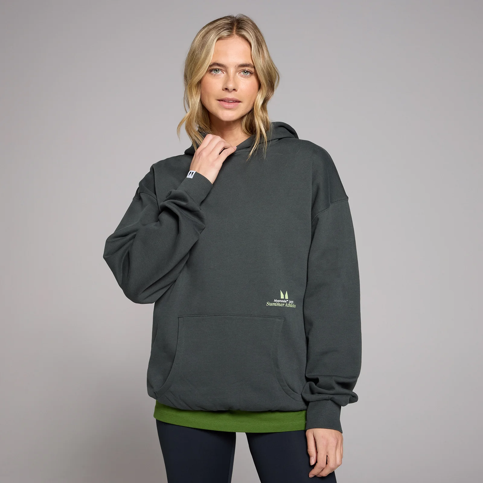 Женское худи оверсайз MP Lifestyle — состаренный черный цвет - L-XL Изображение 1
