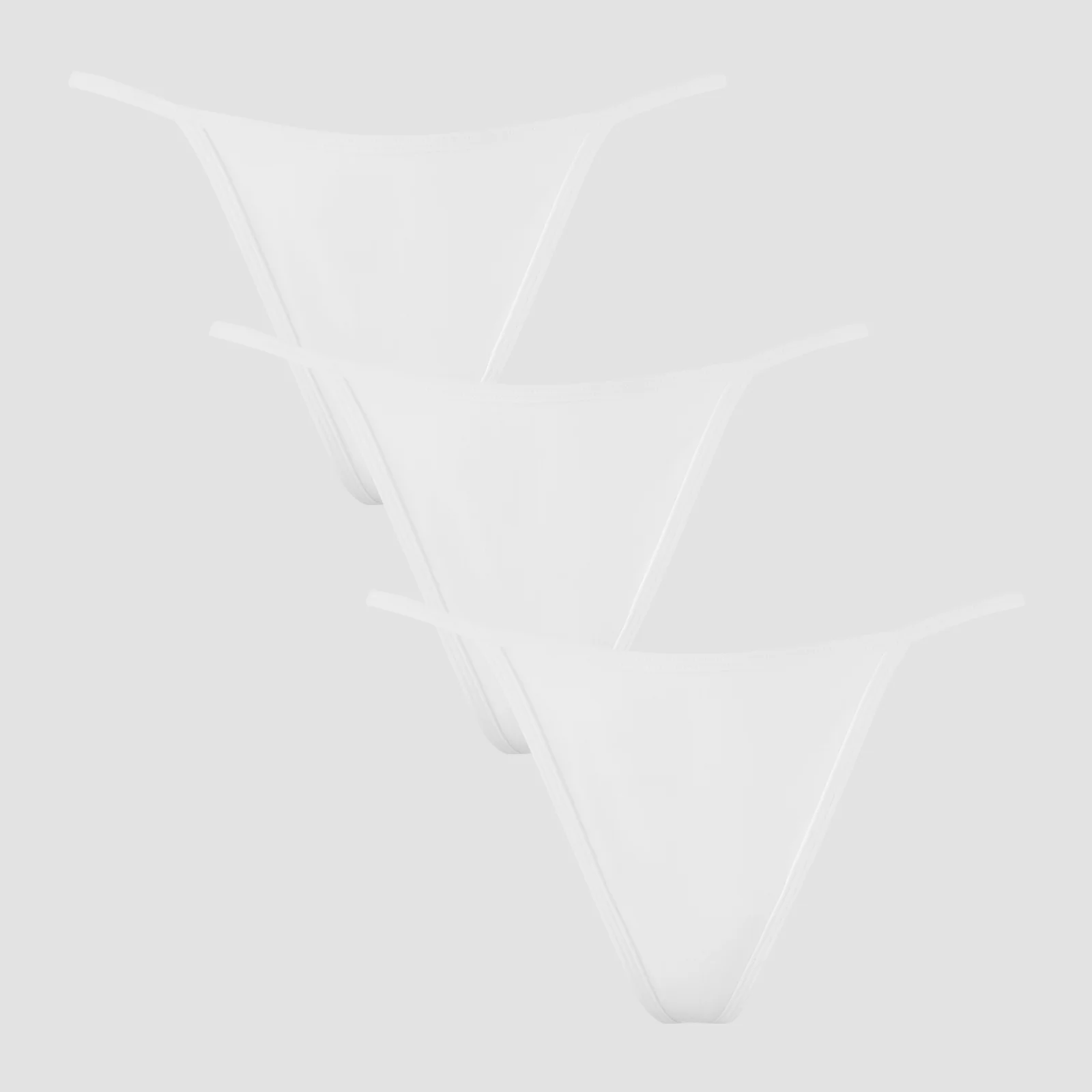 Женские стринги MP средней посадки (3 шт.) ― белый цвет - L Изображение 1