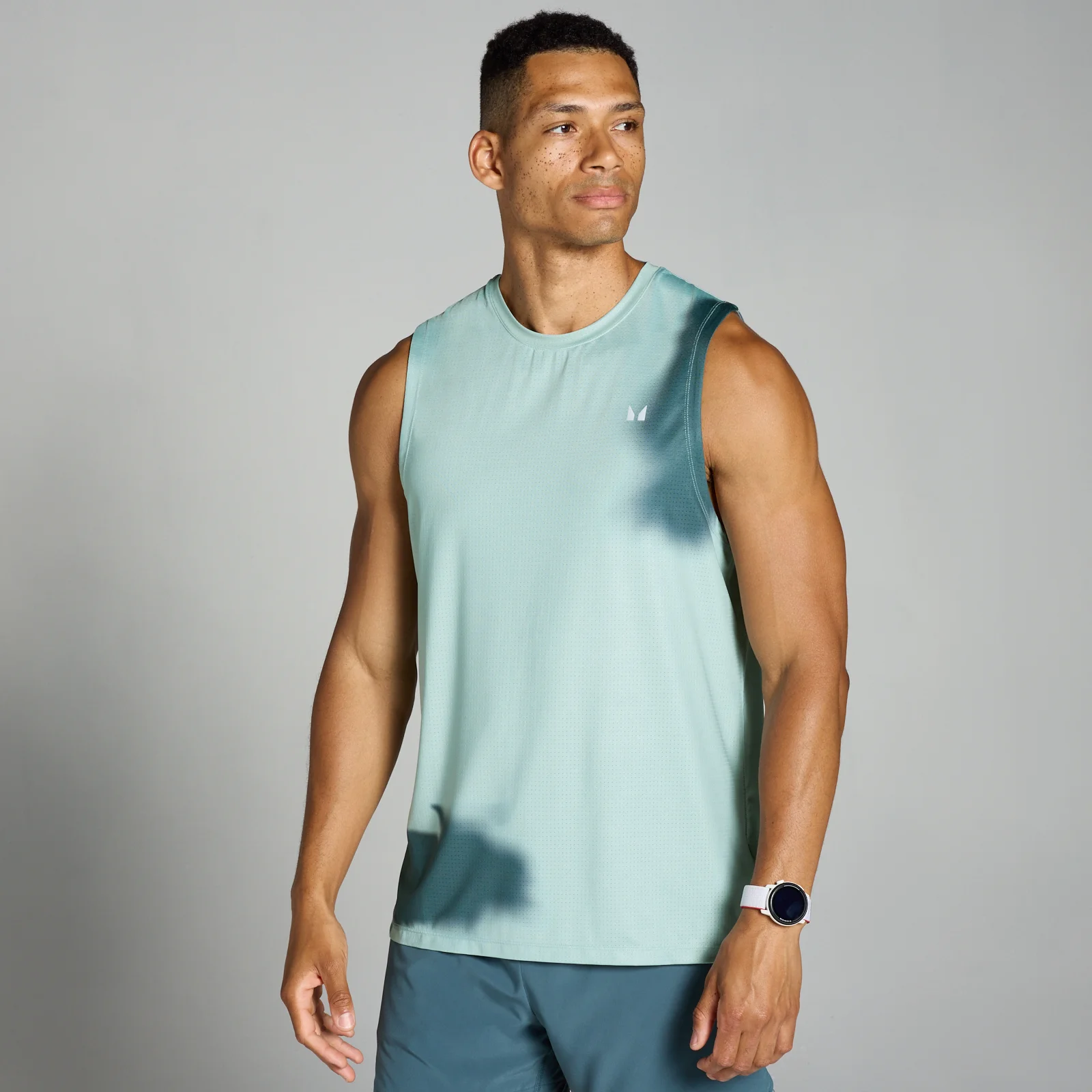 MP Men's Velocity Mesh Print Tank - Grey Mist - XS Изображение 1