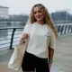 Женская футболка MP Strong Girl Society — бежевый цвет