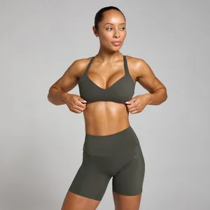 Спортивное бра MP Tempo с перекрученной спинкой ― темно-серый цвет - Size S