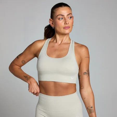Бесшовное спортивное бра MP Shape — пепельно-серый цвет