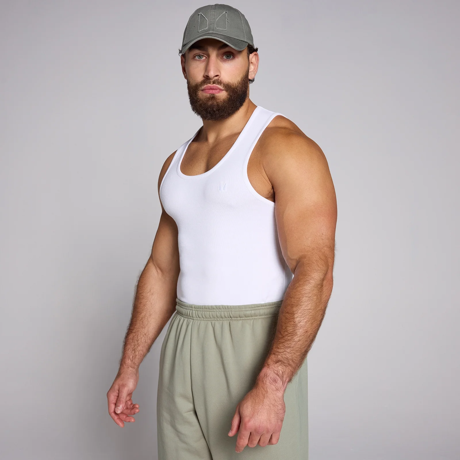 MP Men's Lift Ribbed Muscle Fit Tank - White - XS Изображение 1