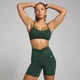 Спортивное бра MP Tempo со сборкой спереди — темно-изумрудный цвет
