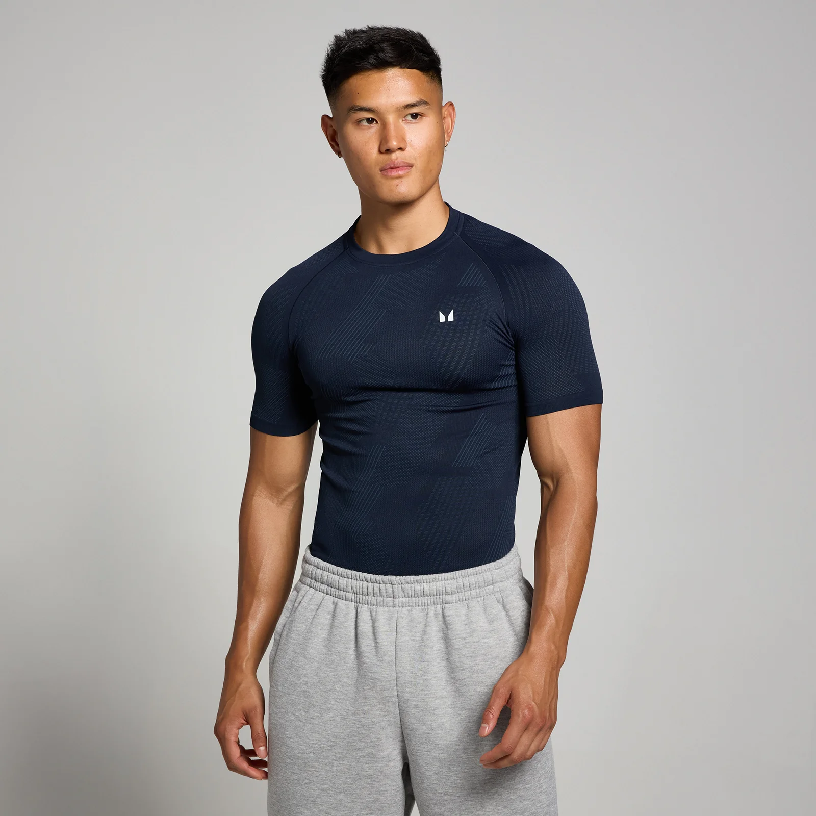 MP Men's Tempo Pillar Graphic Seamless T-Shirt - Navy - L Изображение 1