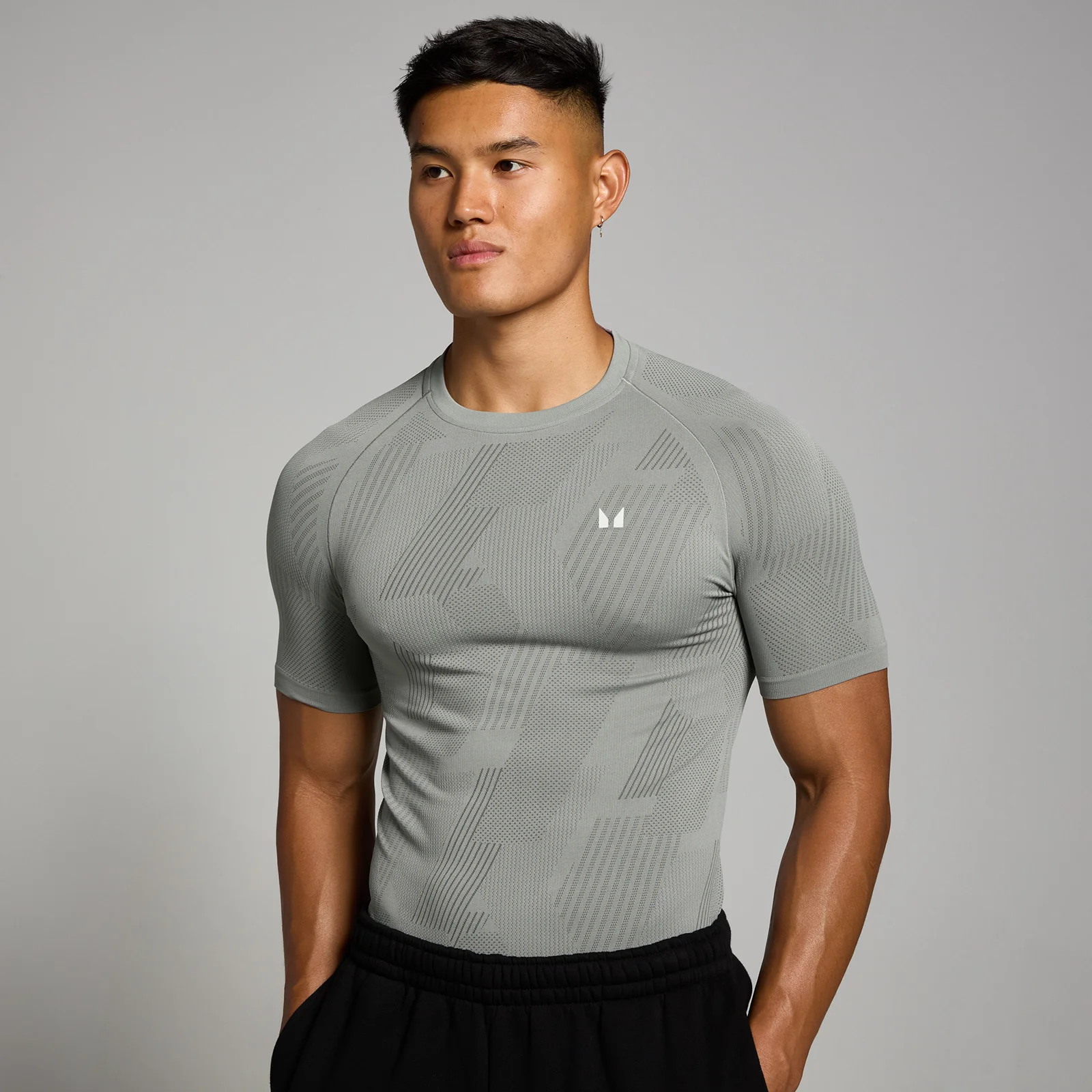 MP Men's Tempo Pillar Graphic Seamless T-Shirt - Storm - L Изображение 1
