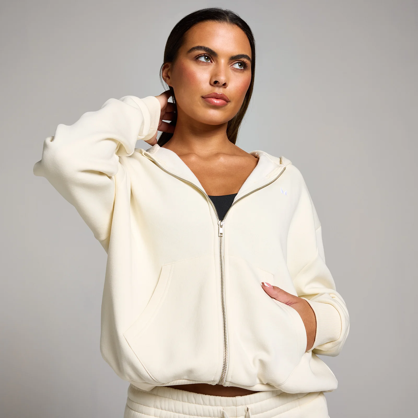 Женское худи на застежке-молнии MP Basics — нежно-кремовый цвет - XS Изображение 1