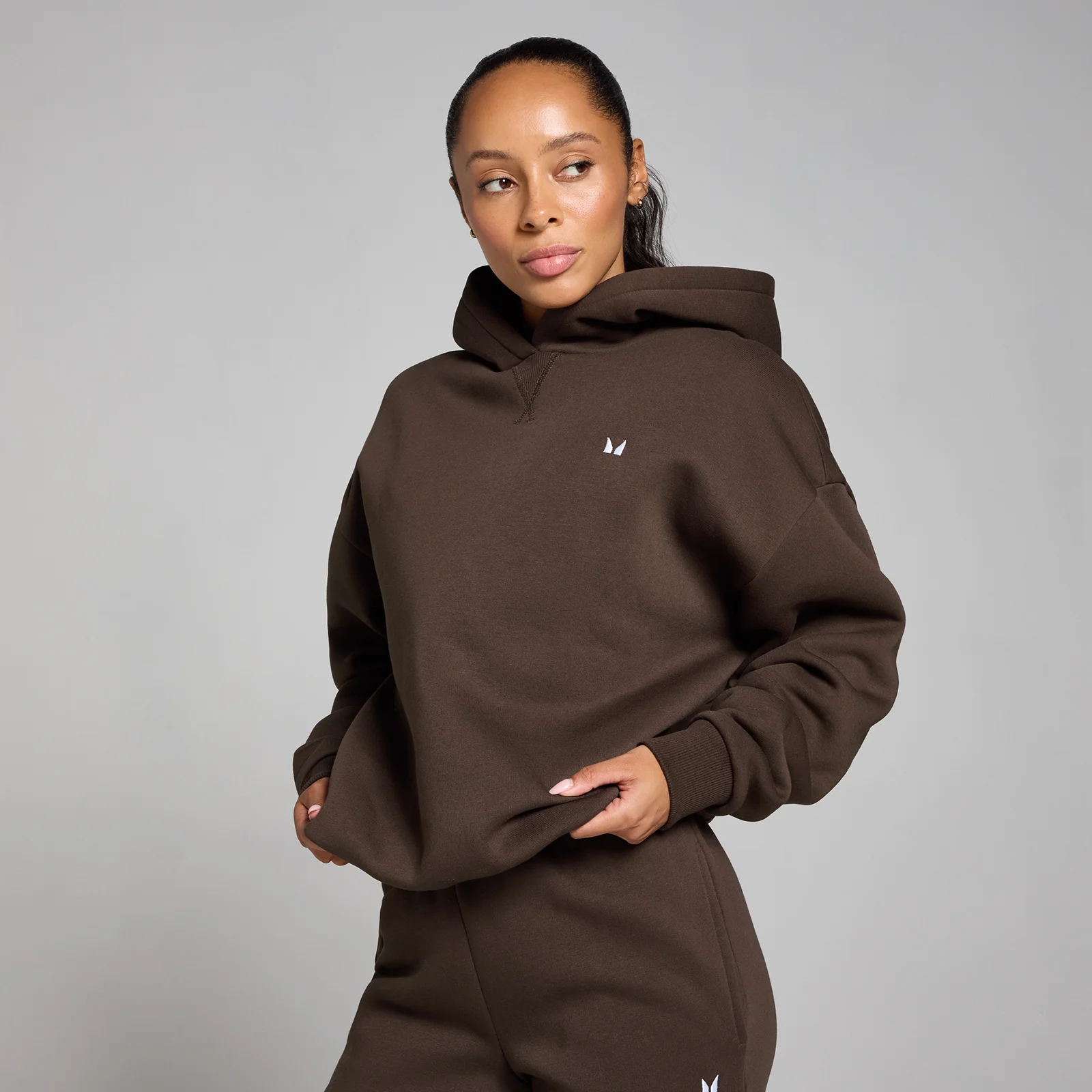 MP Women's Basics Oversized Hoodie - Chocolate - S Изображение 1