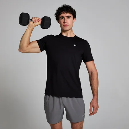Мужская футболка MP Active с сетчатой текстурой ― черный цвет