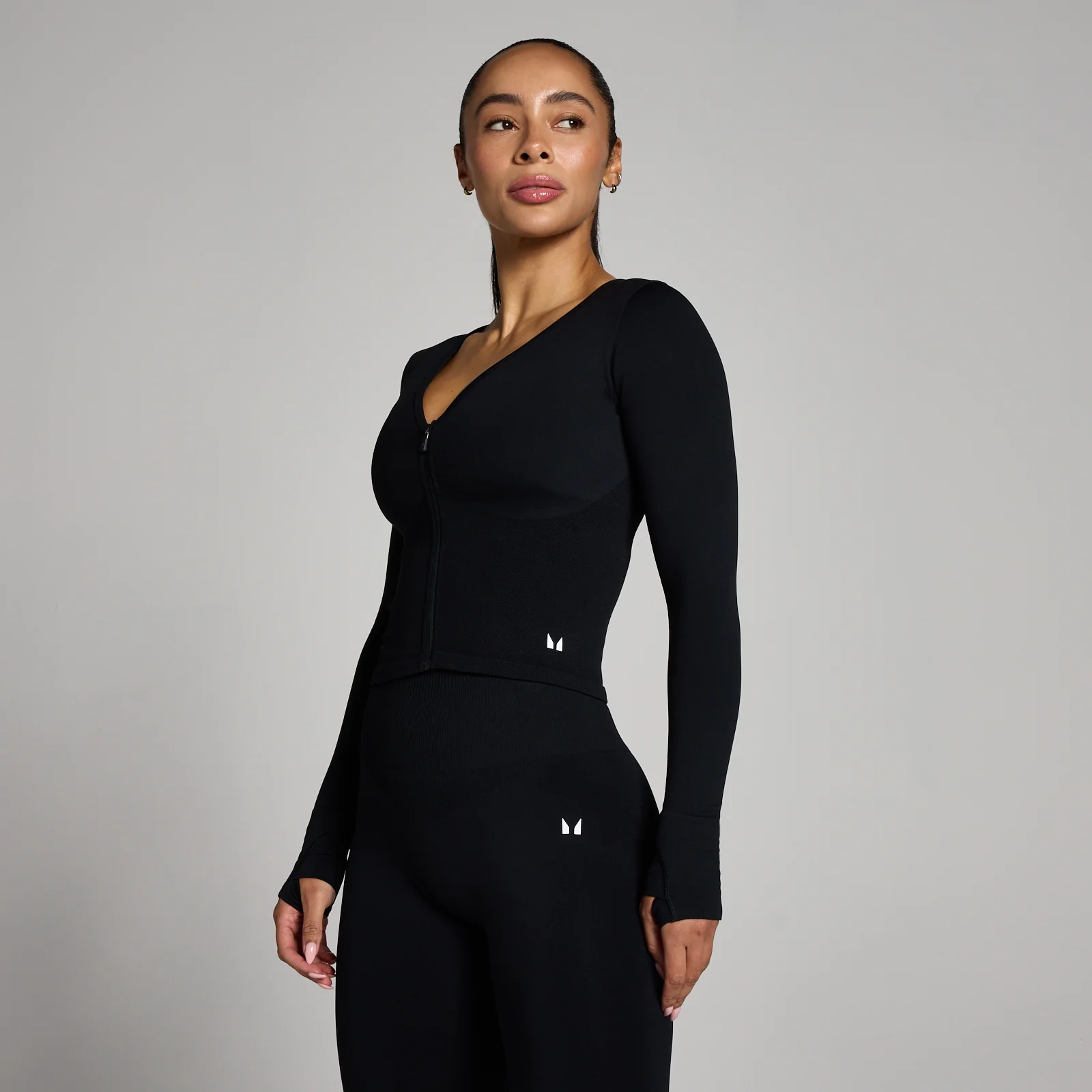 Женская укороченная куртка MP Tempo Seamless - Чёрный - M Изображение 1