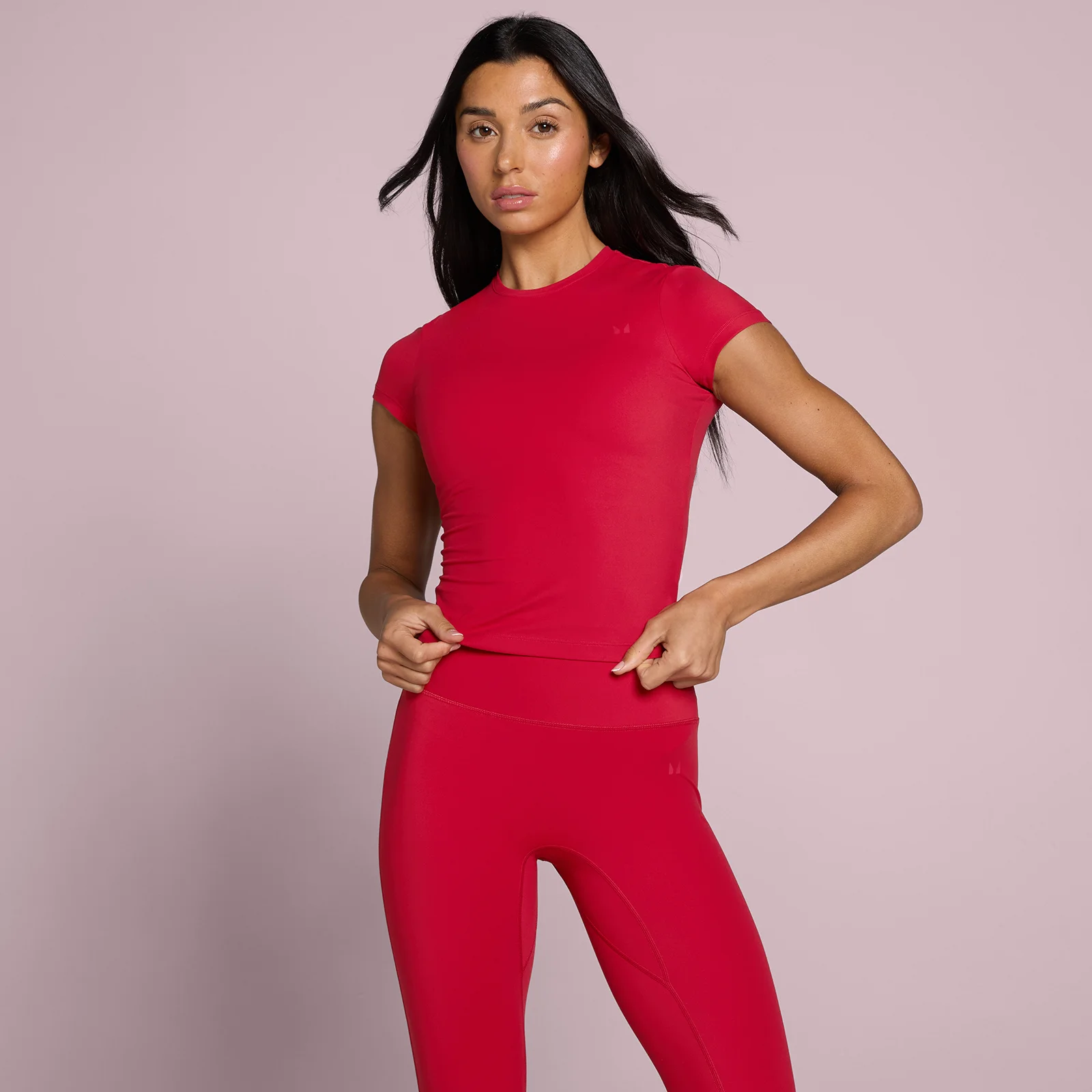 Женская футболка MP Tempo Body Fit с коротким рукавом - розово-красная - M Изображение 1