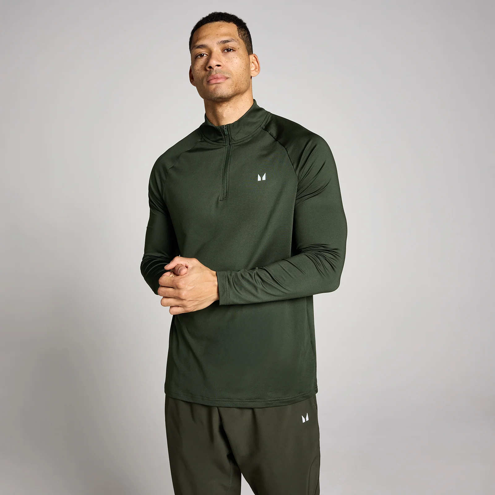 Мужская тренировочная толстовка MP Training 1/4 Zip - Лесной зеленый - XXL Изображение 1