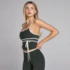 Женский топ MP Tempo Contrast Tie - Выстиранный чёрный