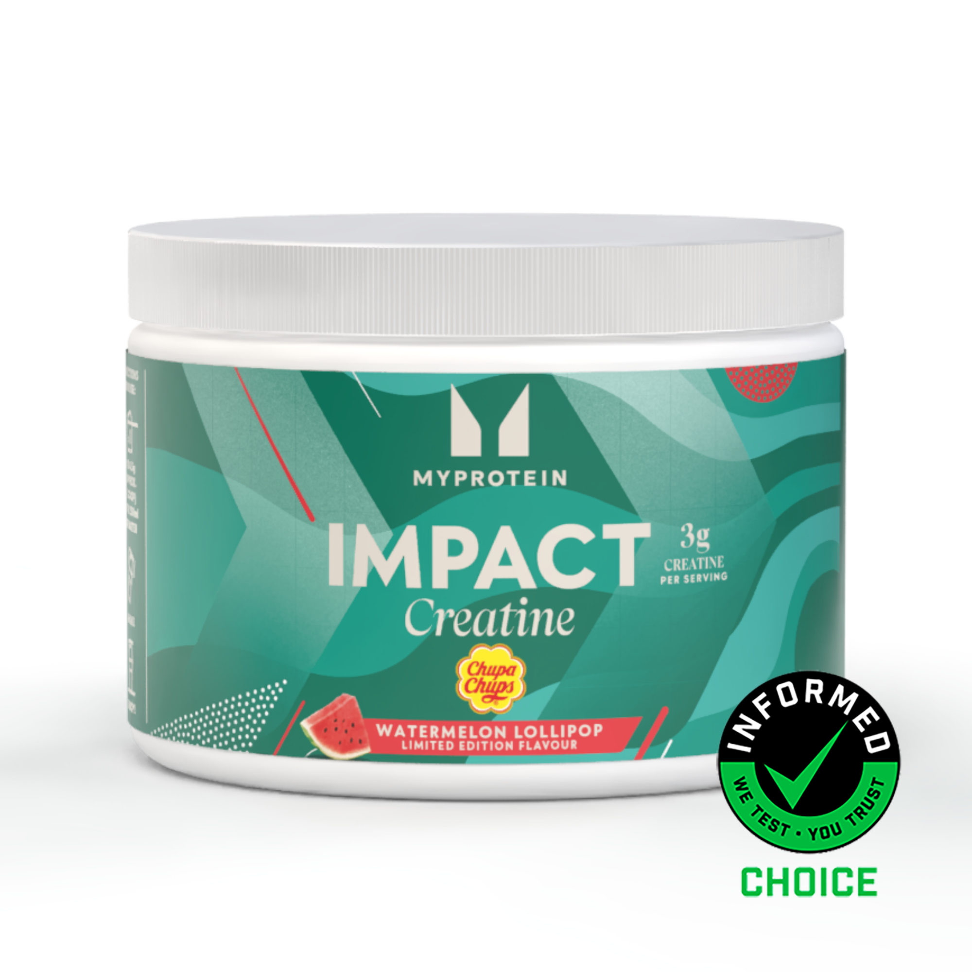Креатин Impact Creatine ― вкус Chupa Chups «арбуз» - 250g - 55servings - Chupa Chups - Watermelon Lollipop Изображение 1
