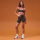 Спортивный бюстгальтер MP Women's Tempo Seamless Ruched Front - Cocoa