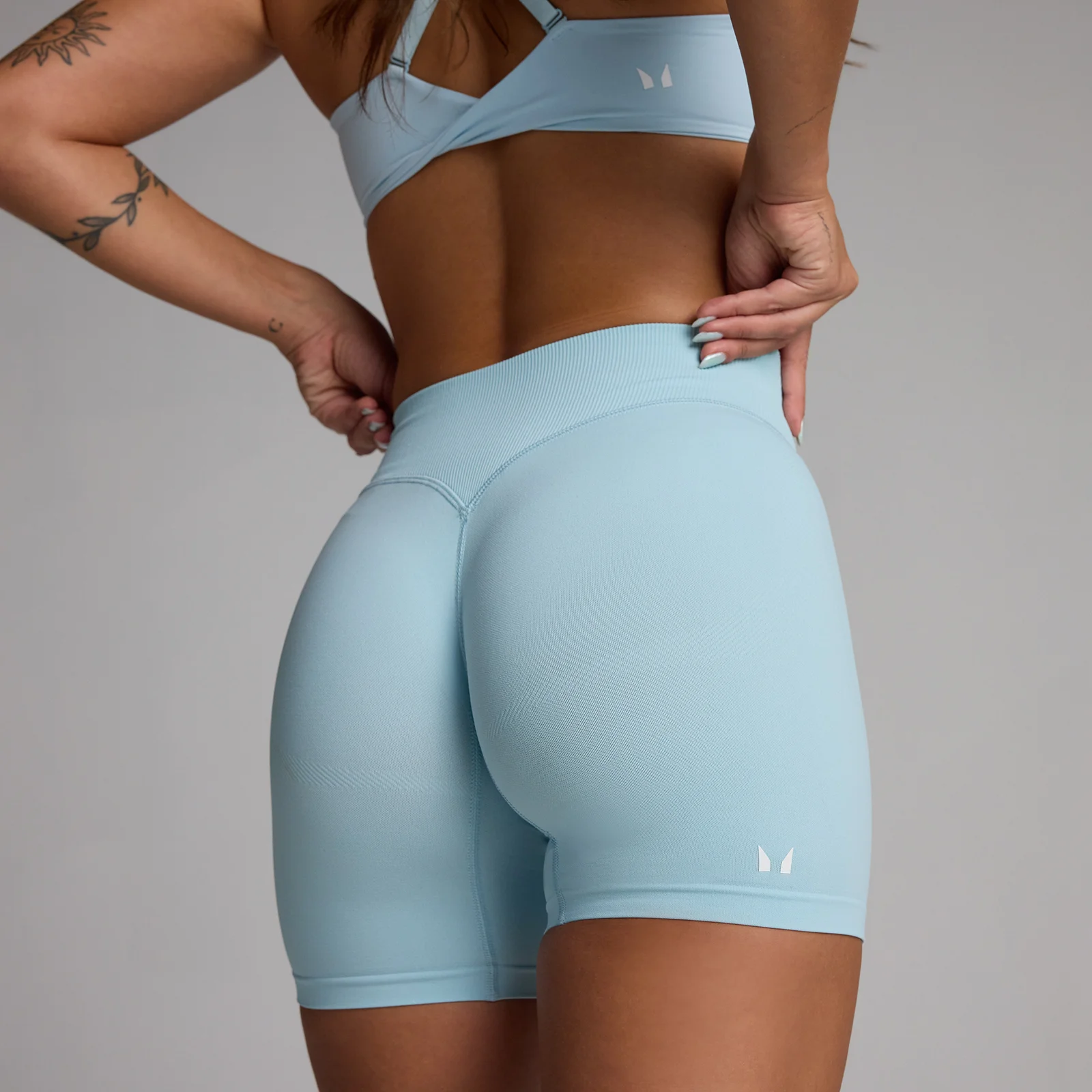 Бесшовные шорты MP Women's Tempo - Небесно-голубой - S Изображение 1