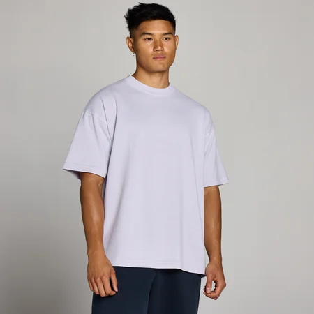 MP Мужская Оверсайз Хлопковая Футболка - Сиренево-Серый