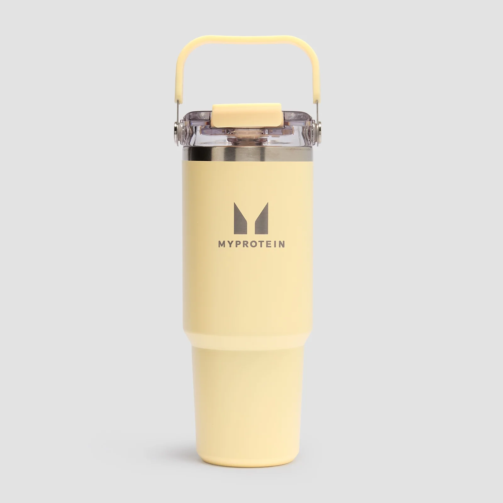 Бутылка Myprotein с соломинкой и ручкой из переработанного металла 900 мл - Butter Изображение 1
