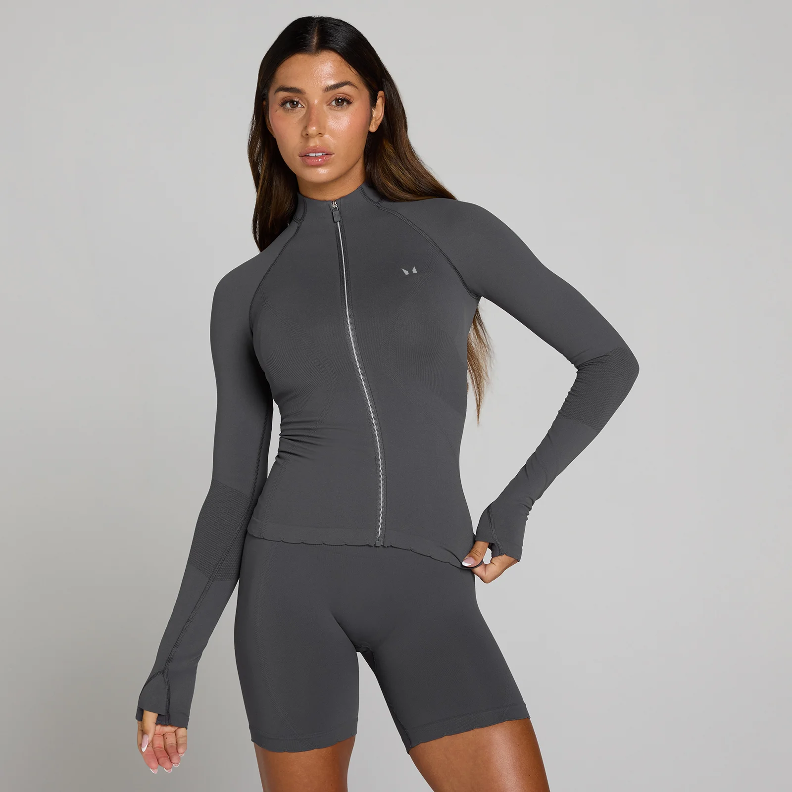 Куртка MP Women's Tempo Ultra Seamless Full Zip - Robust Grey - XS Изображение 1