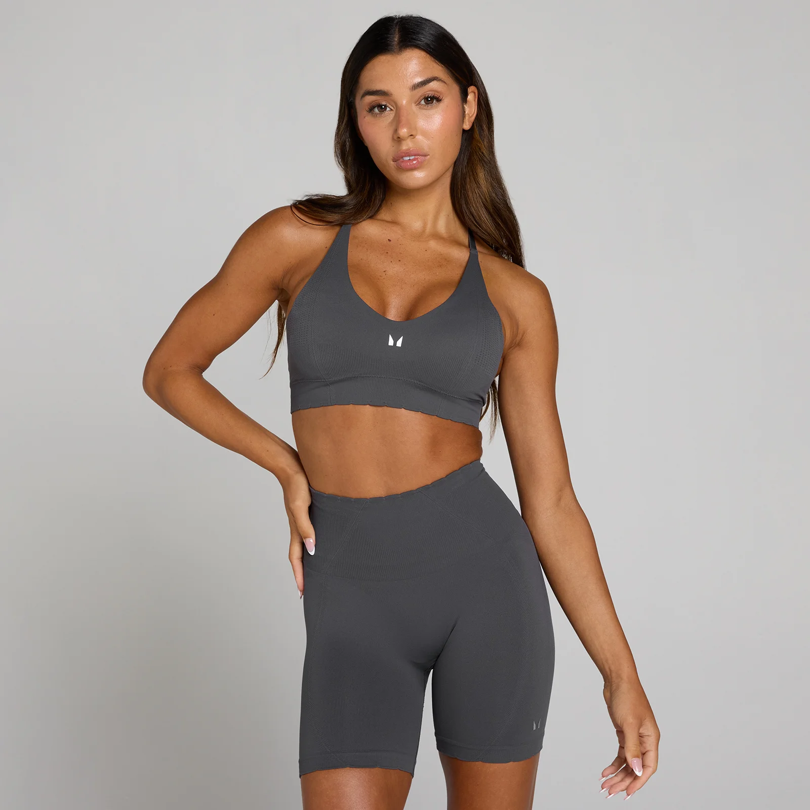 Женский спортивный бюстгальтер MP Tempo Ultra Seamless - серый - XS Изображение 1