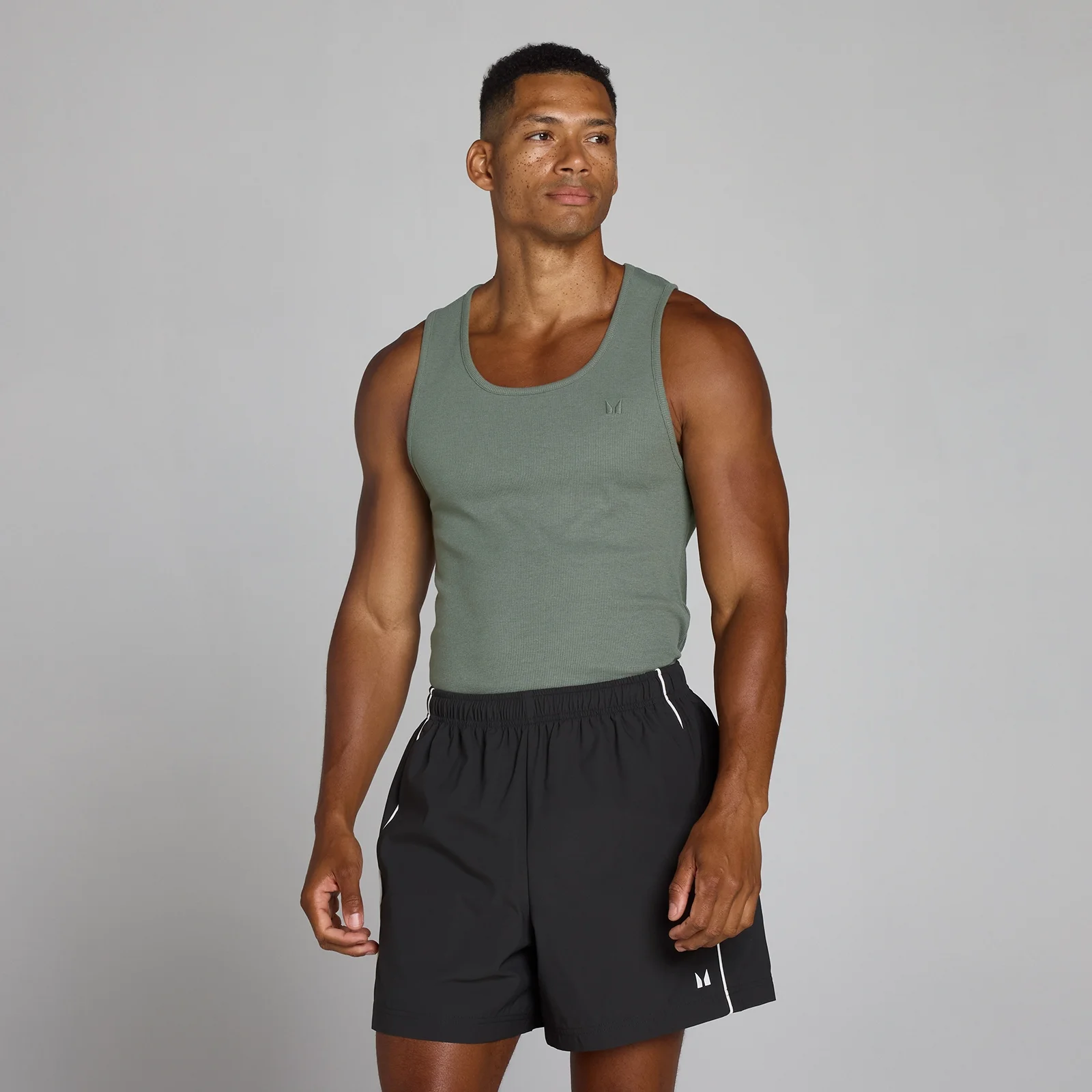 Мужская рубчатая майка MP Lift Muscle Fit - Оружейный серый - M Изображение 1