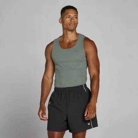 Мужская рубчатая майка MP Lift Muscle Fit - Оружейный серый