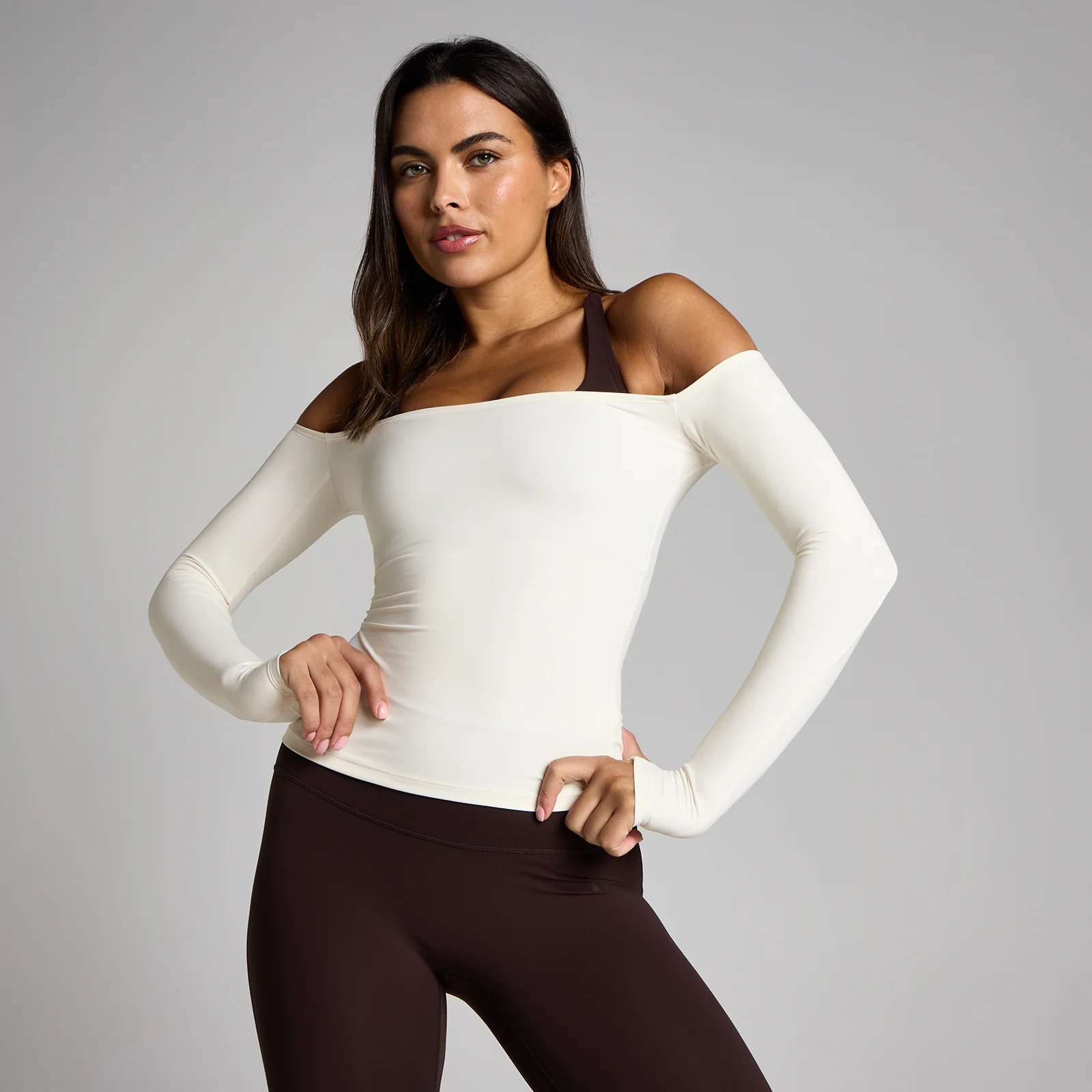 MP Women's Tempo Off The Shoulder LS Top - Vanilla - XS Изображение 1