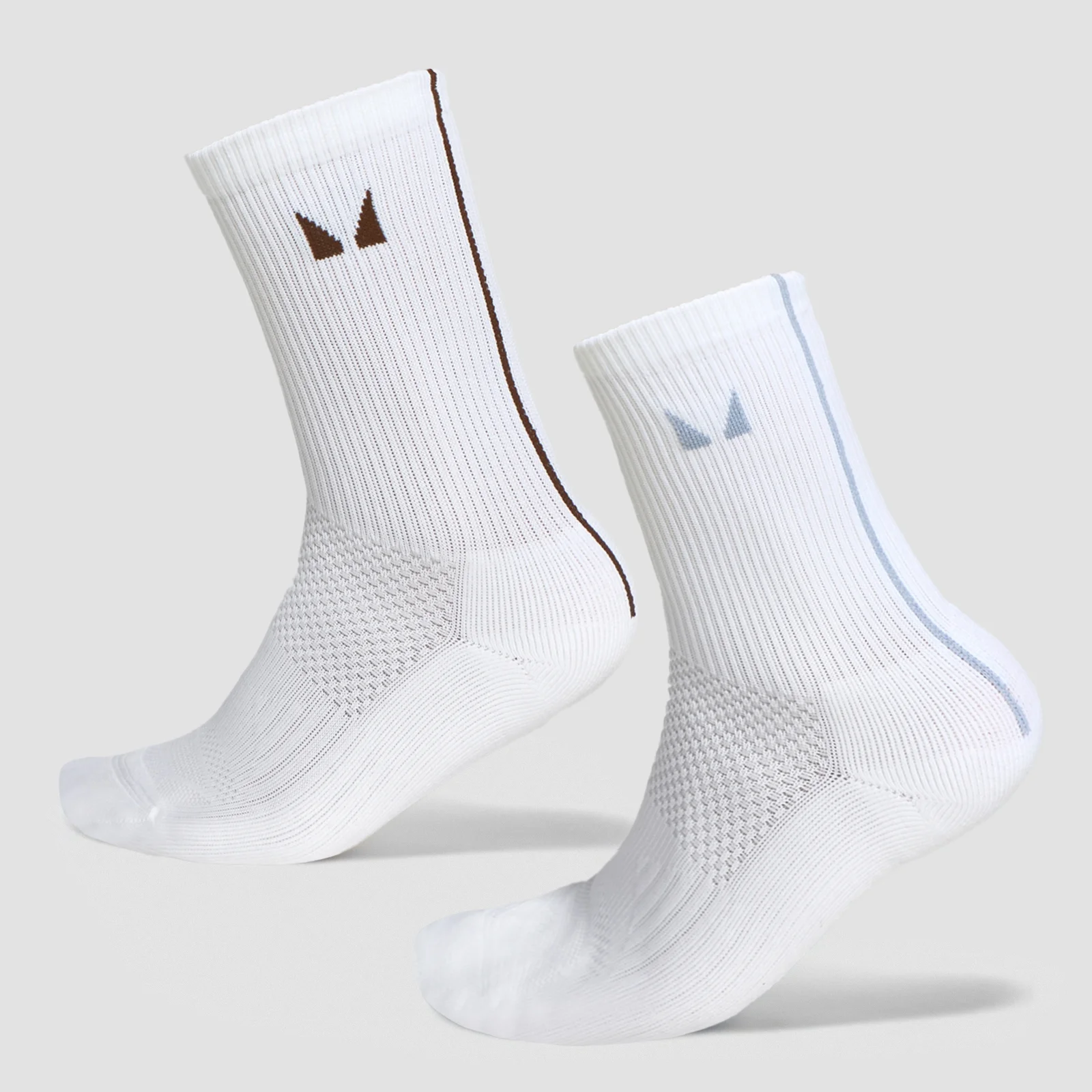 MP Stripe Running Socks (2 Pack) - Milk Chocolate/Denim Blue - UK 6-8 Изображение 1