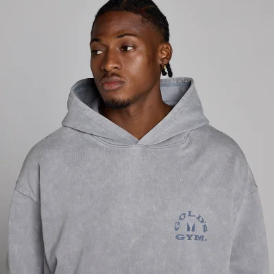 MP X Gold's Men's Washed Graphic Oversized Hoodie - Steel Blue - L Изображение 6