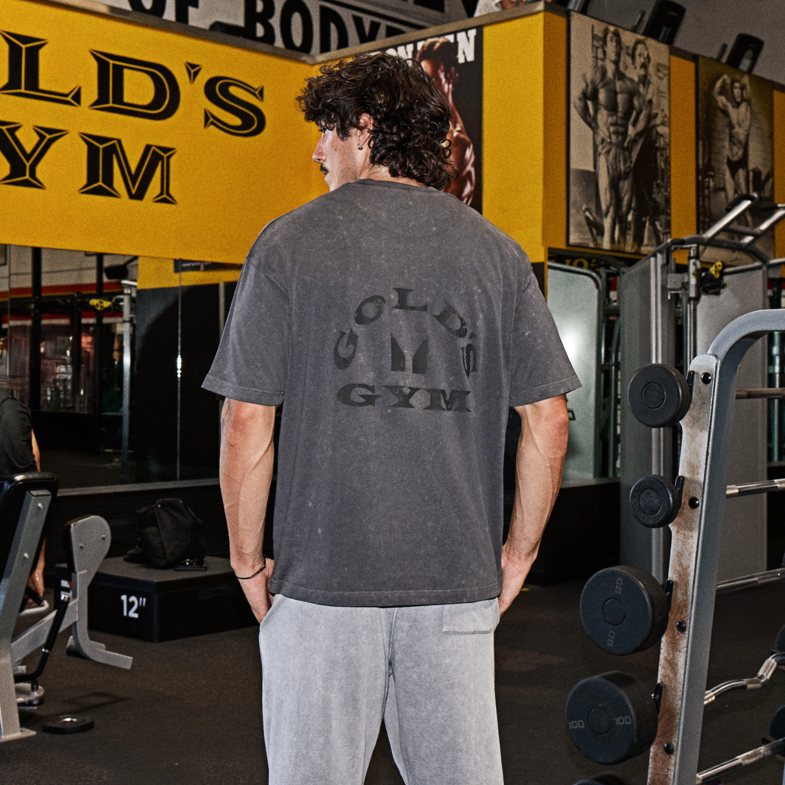 MP X Gold's Men's Washed Graphic Oversized T-Shirt - Washed Coal - XS Изображение 1