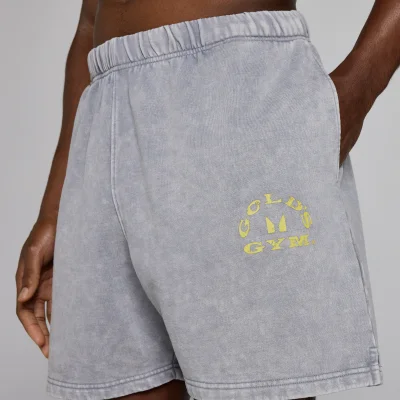 MP X Gold's Men's Washed Graphic Oversized Sweat Shorts - Steel Blue - XS Изображение 6